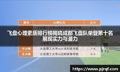 飞盘心理素质排行榜揭晓成都飞盘队荣登第十名展现实力与潜力
